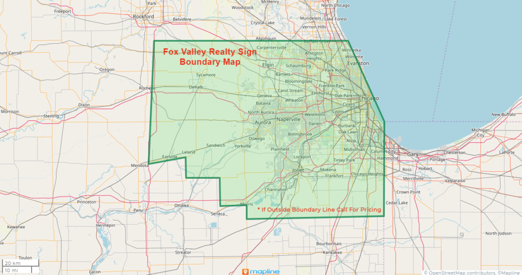 map of IL service area